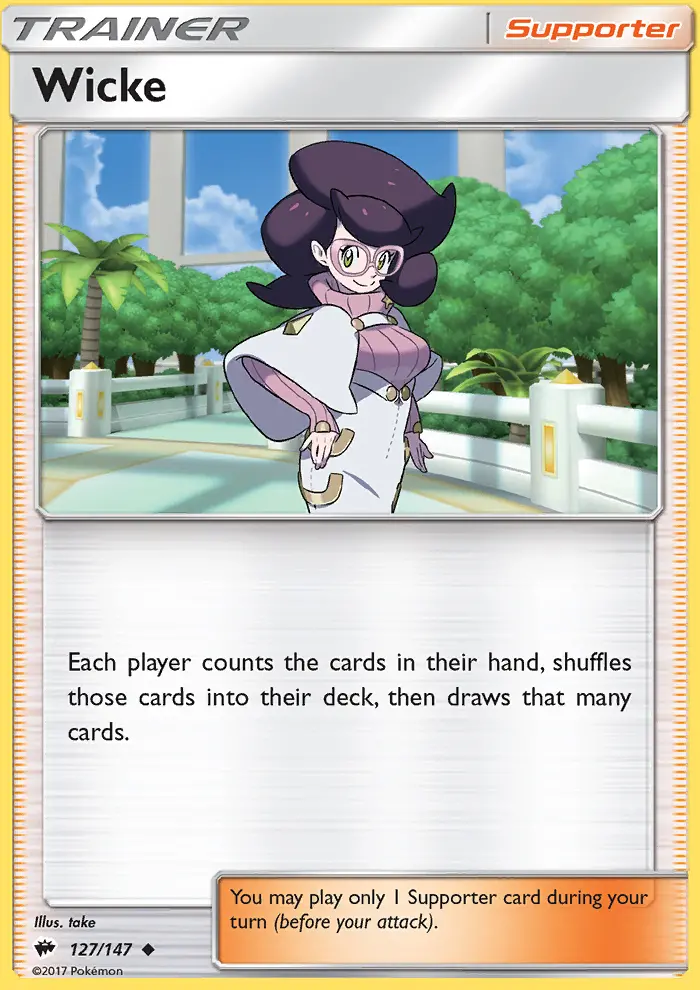 Wicke Uncommon Pokemon card #127 from Burning Shadows