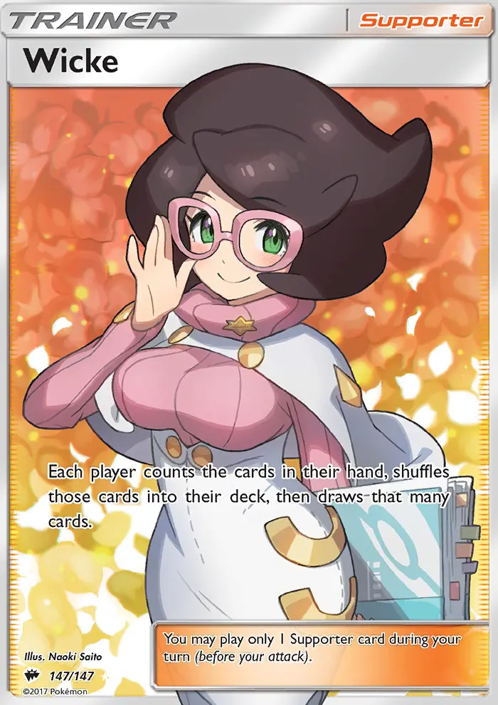 Wicke Ultra Rare Pokemon card #147 from Burning Shadows