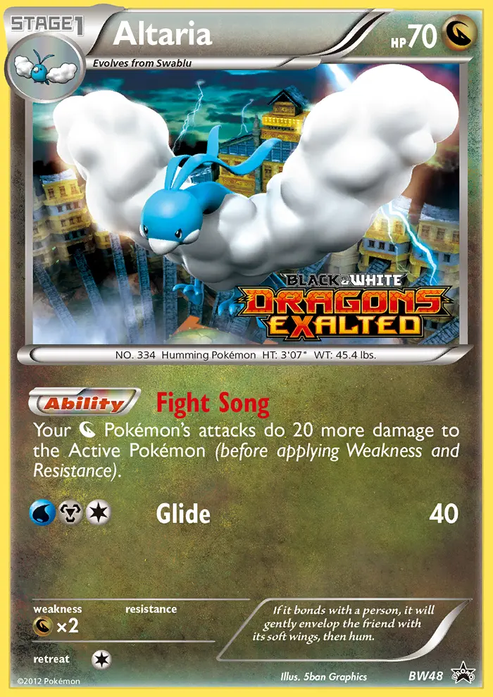 Altaria Common Pokemon card #BW48 from BW Black Star Promos