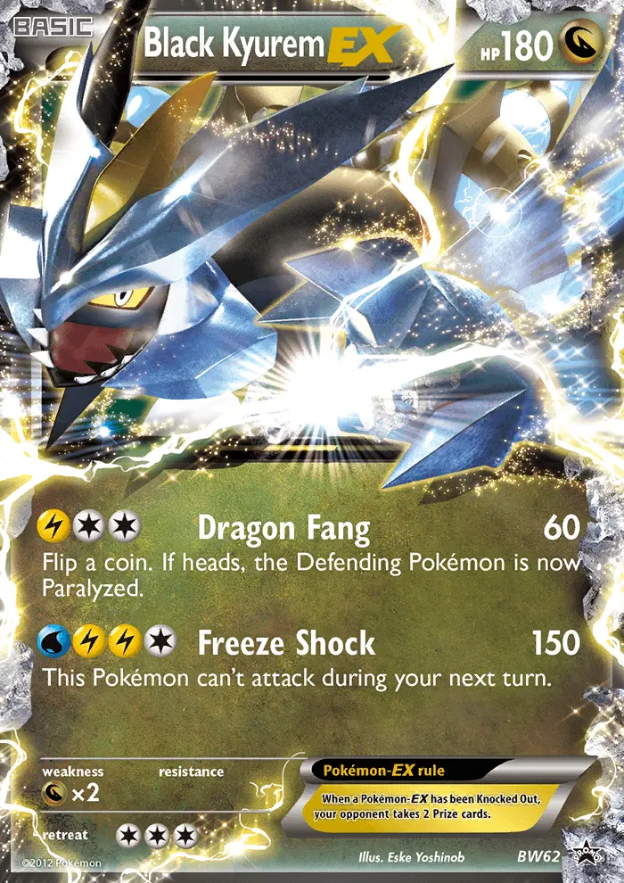 Black Kyurem-EX Rare Pokemon card #BW62 from BW Black Star Promos