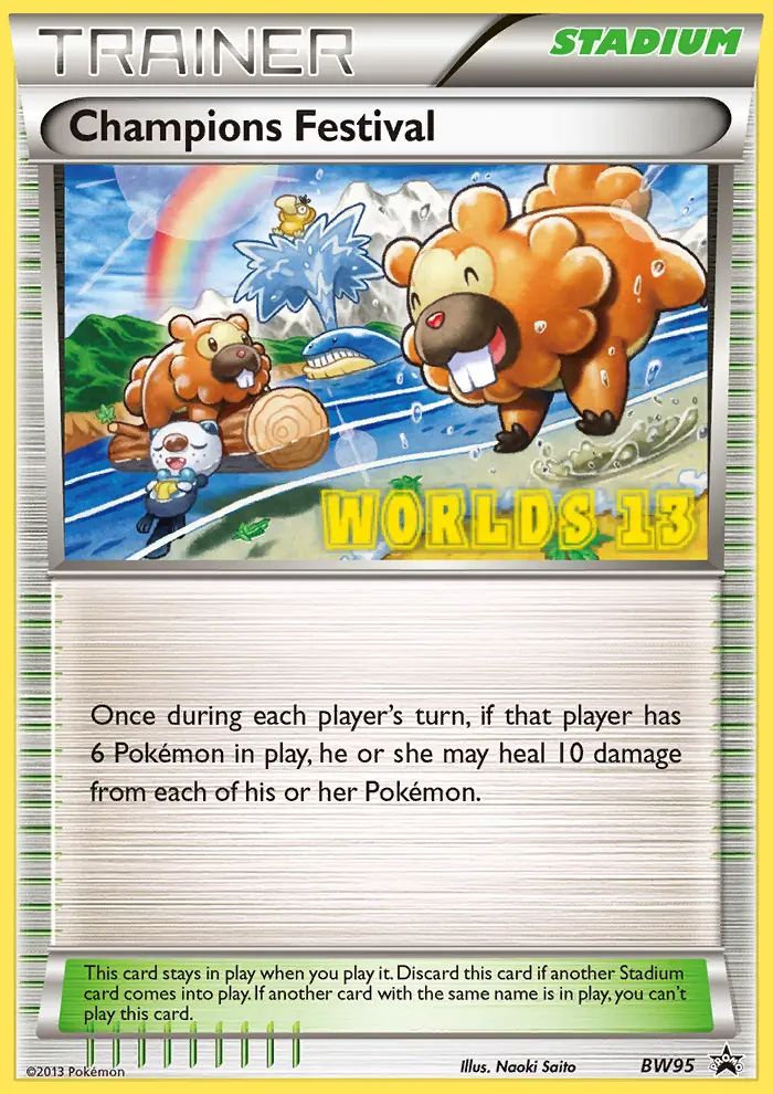 Champions Festival Common Pokemon card #BW95 from BW Black Star Promos