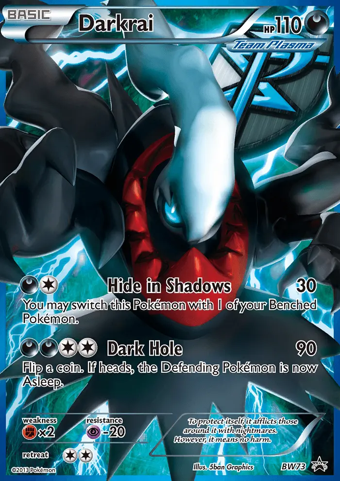 Darkrai Common Pokemon card #BW73 from BW Black Star Promos
