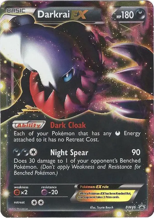 Darkrai-EX Rare Pokemon card #BW46 from BW Black Star Promos