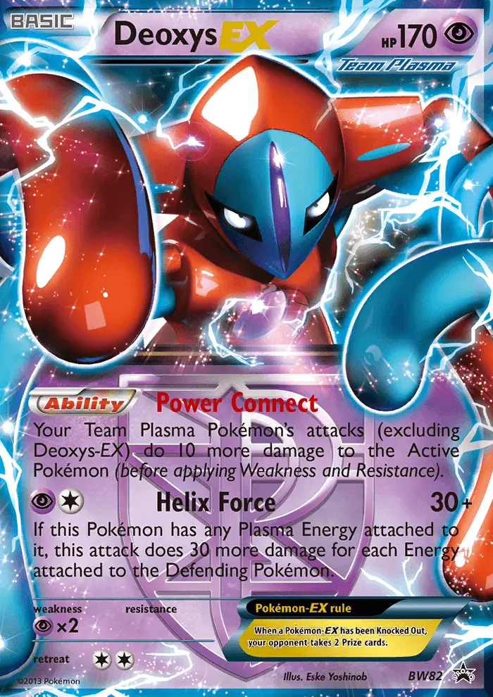 Deoxys-EX Rare Pokemon card #BW82 from BW Black Star Promos