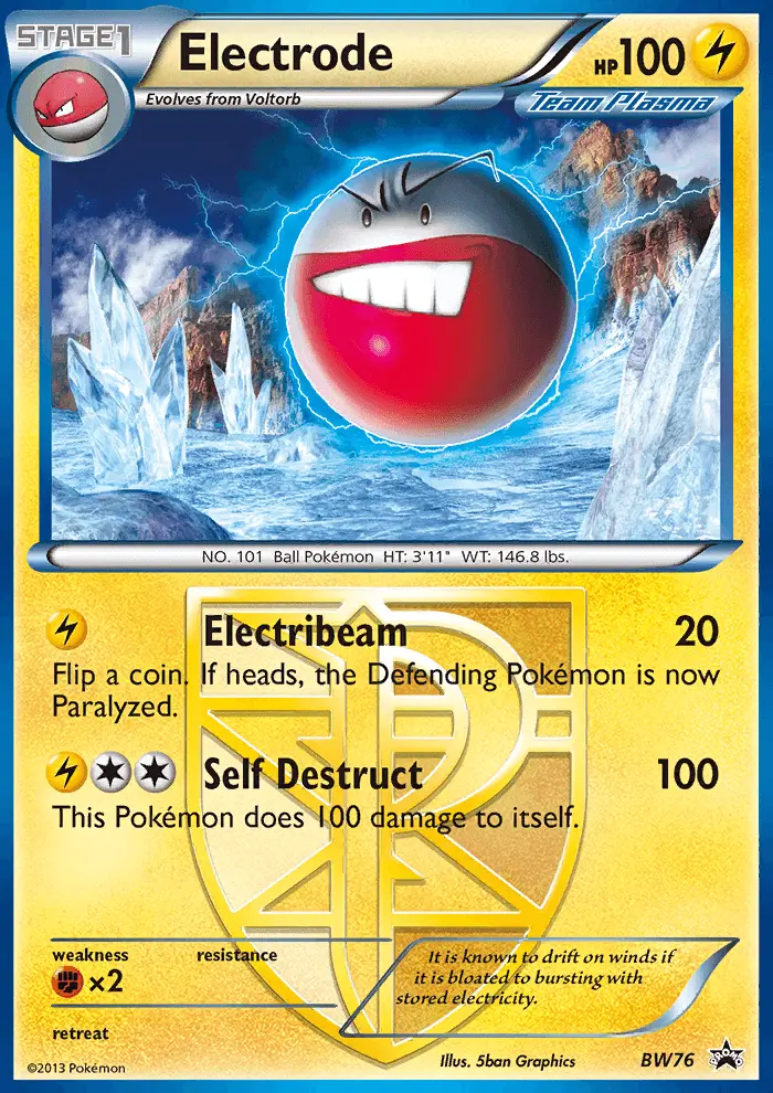 Electrode Common Pokemon card #BW76 from BW Black Star Promos
