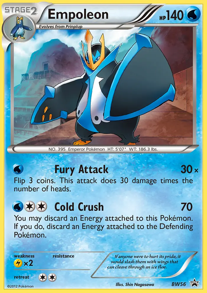 Empoleon Common Pokemon card #BW56 from BW Black Star Promos