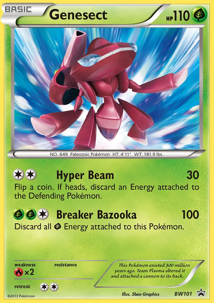 Genesect Common Pokemon card #BW101 from BW Black Star Promos
