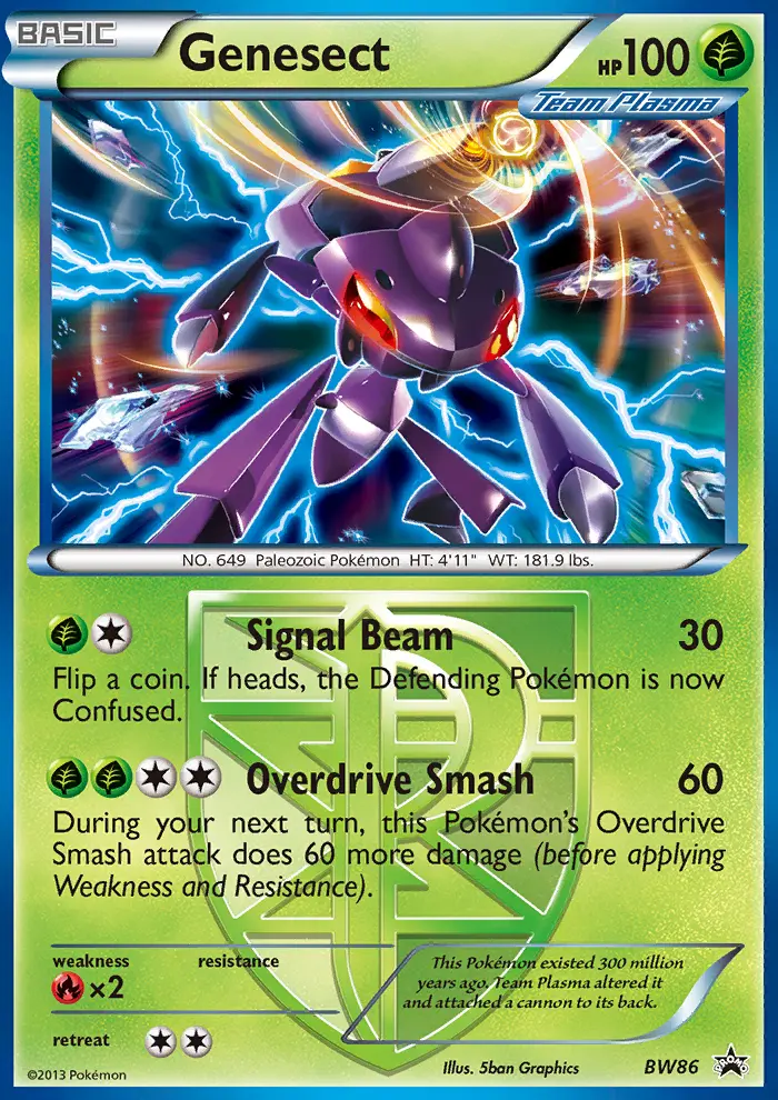 Genesect Common Pokemon card #BW86 from BW Black Star Promos