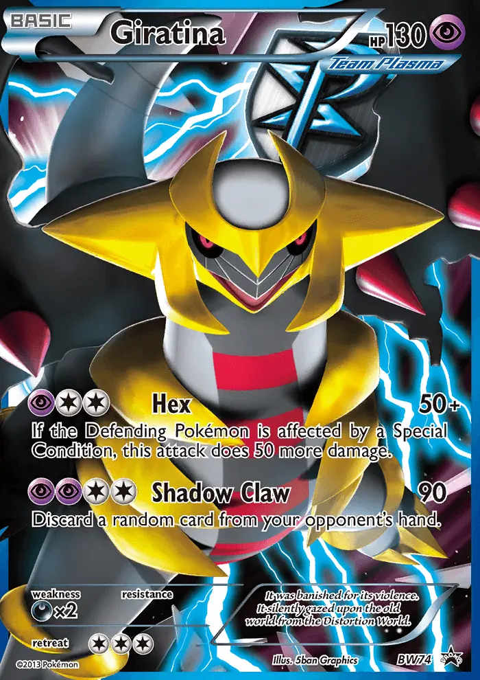 Giratina Common Pokemon card #BW74 from BW Black Star Promos