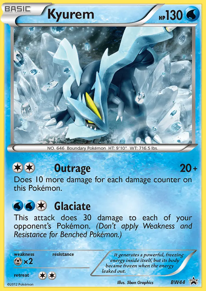 Kyurem Rare Pokemon card #BW44 from BW Black Star Promos