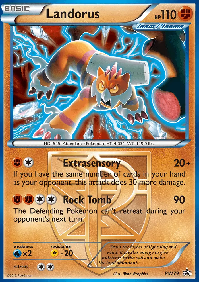 Landorus Common Pokemon card #BW79 from BW Black Star Promos