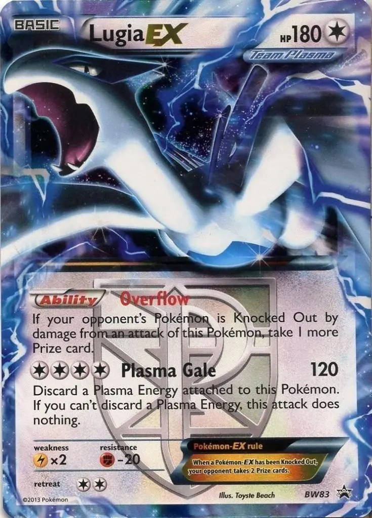 Lugia-EX Rare Pokemon card #BW83 from BW Black Star Promos