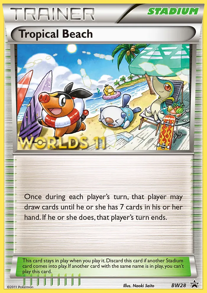 Tropical Beach Common Pokemon card #BW28 from BW Black Star Promos