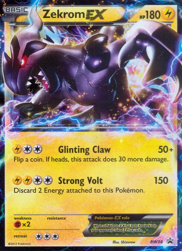 Zekrom-EX Rare Pokemon card #BW38 from BW Black Star Promos