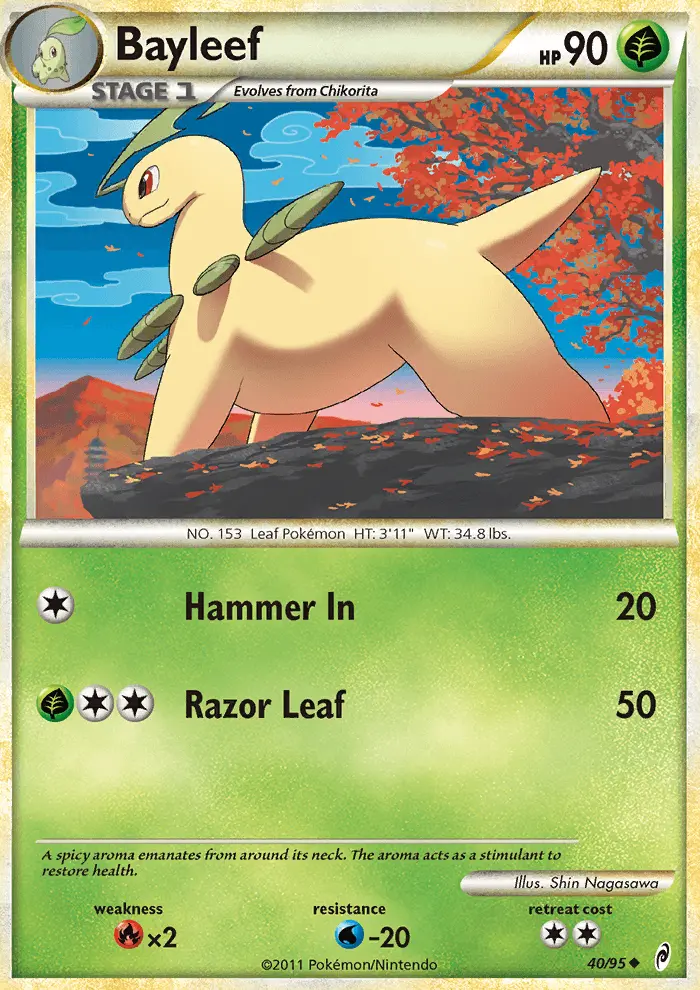 Bayleef Uncommon Pokemon card #40 from Call of Legends