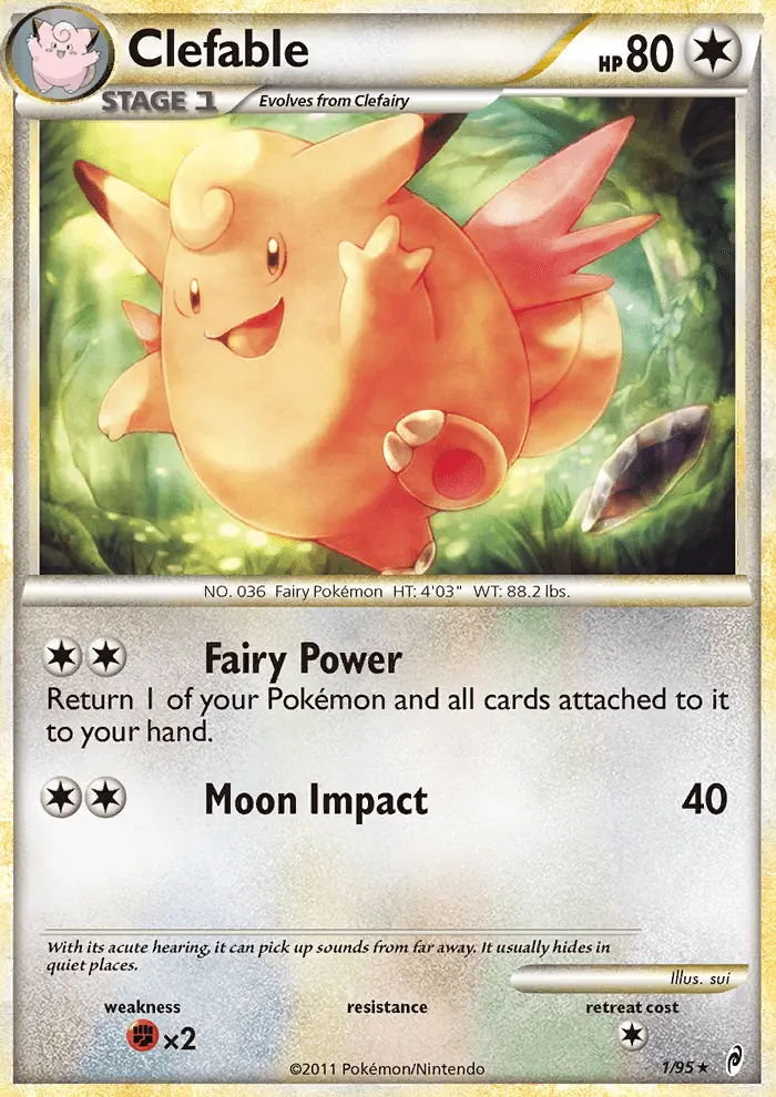 Clefable Rare Holo Pokemon card #1 from Call of Legends