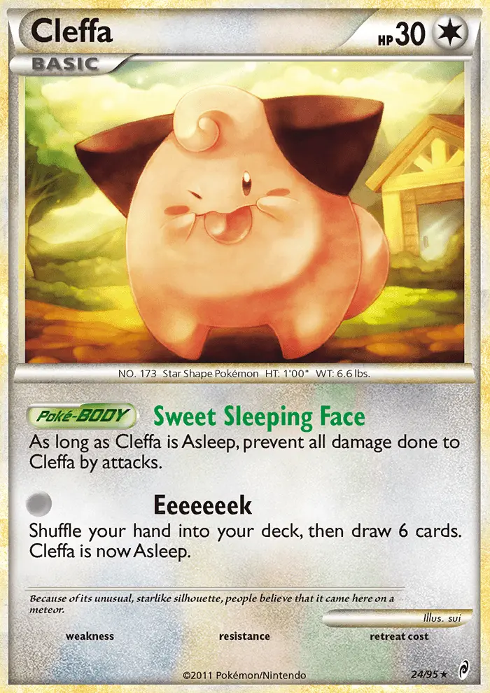 Cleffa Rare Pokemon card #24 from Call of Legends