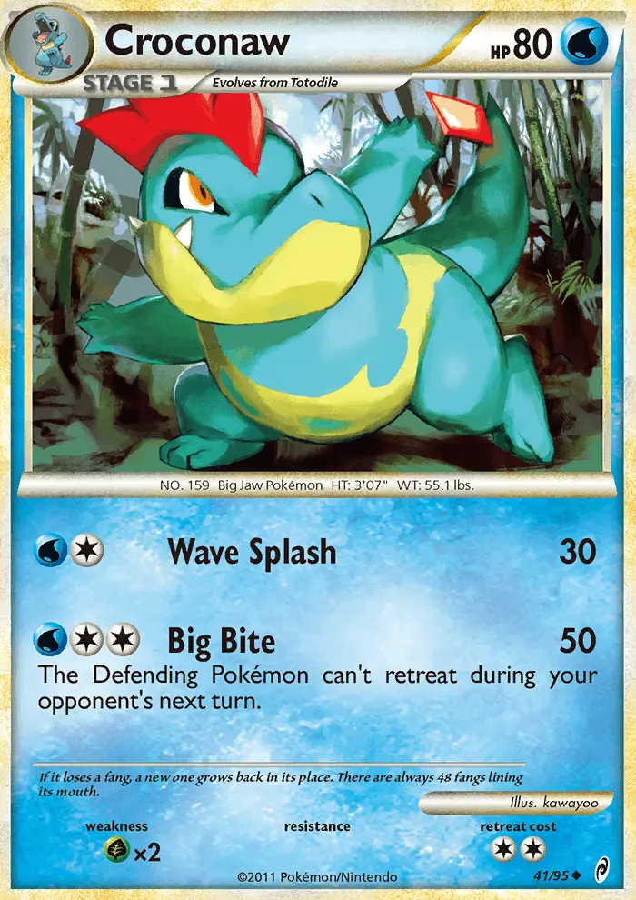 Croconaw Uncommon Pokemon card #41 from Call of Legends
