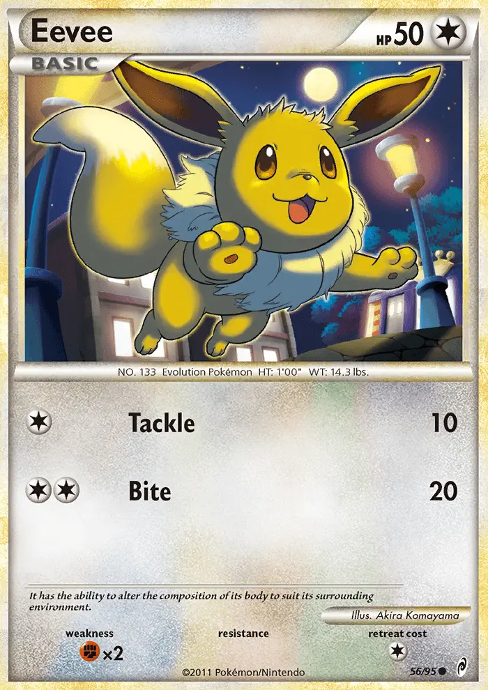 Eevee Common Pokemon card #56 from Call of Legends