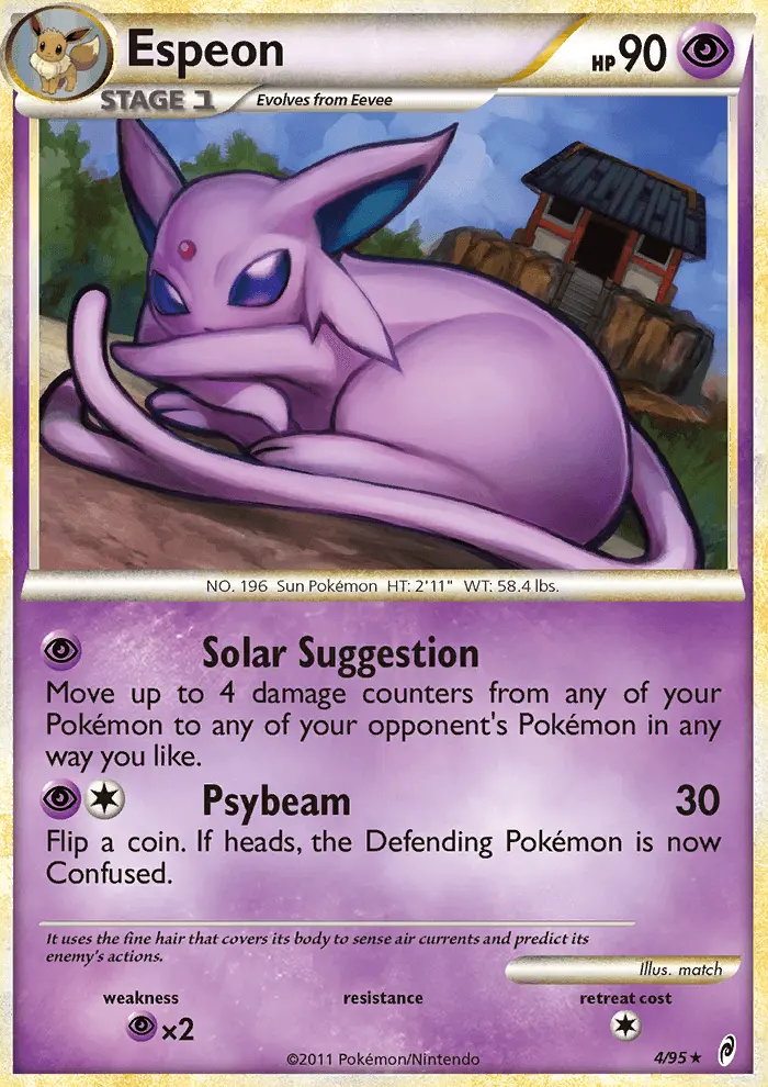 Espeon Rare Holo Pokemon card #4 from Call of Legends