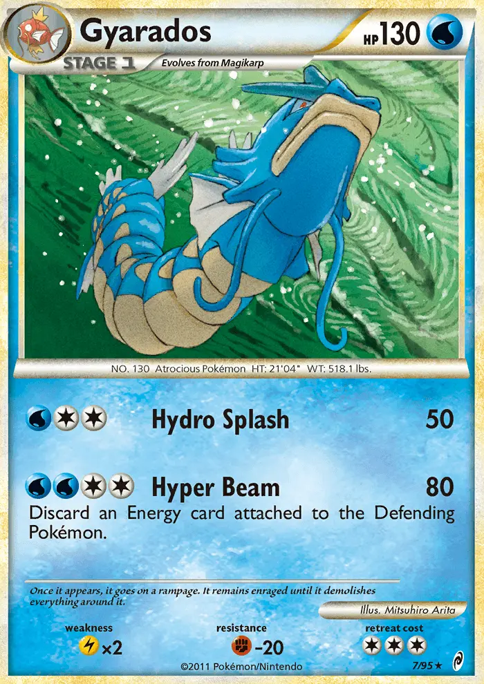 Gyarados Rare Holo Pokemon card #7 from Call of Legends