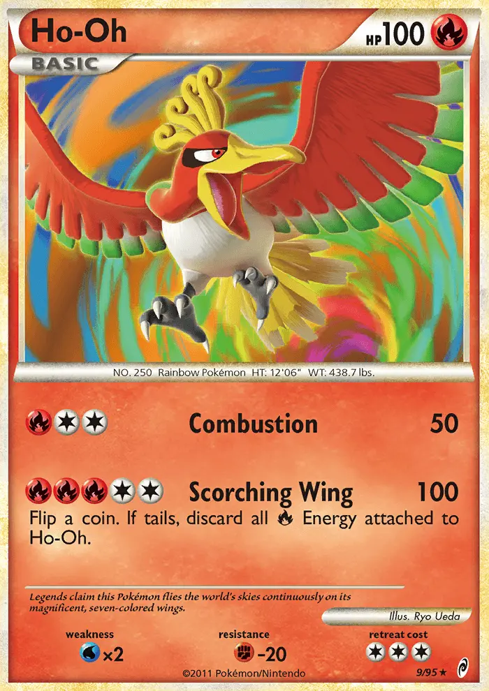 Ho-Oh Rare Holo Pokemon card #9 from Call of Legends