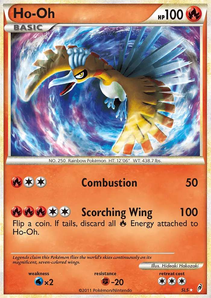 Ho-Oh Rare Holo Pokemon card #SL5 from Call of Legends