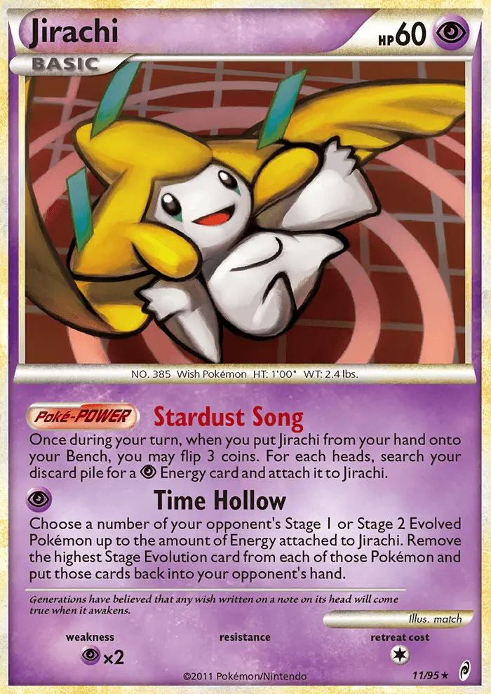 Jirachi Rare Holo Pokemon card #11 from Call of Legends