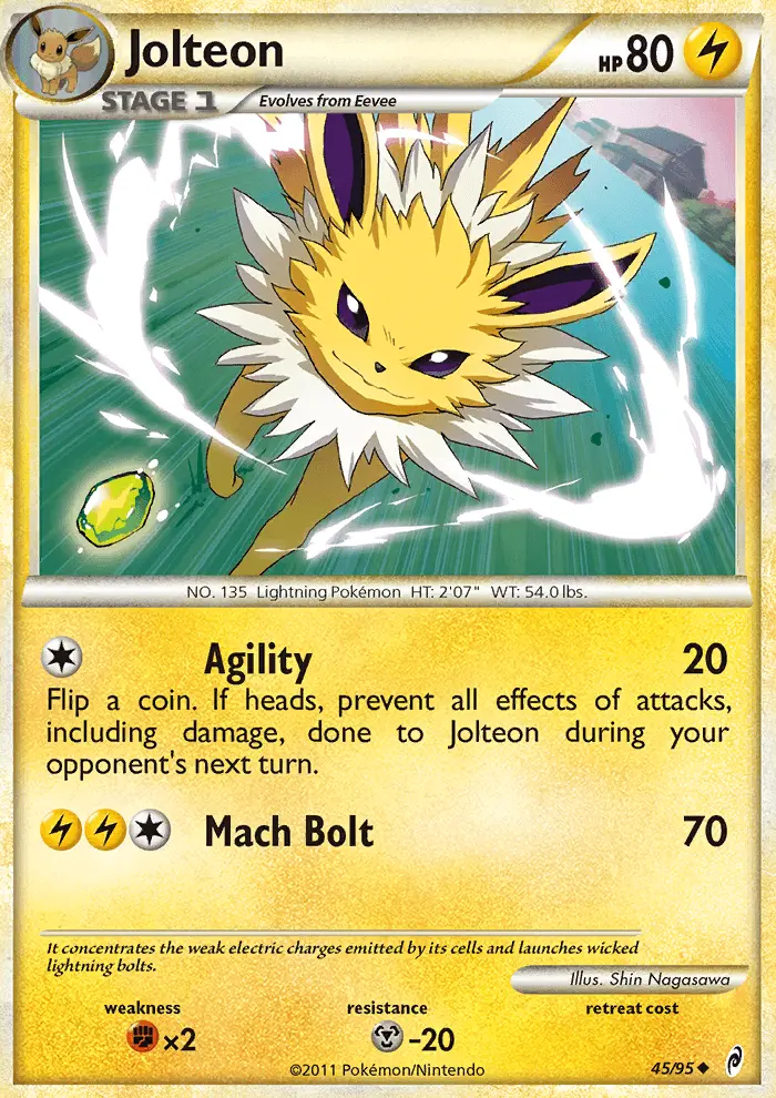 Jolteon Uncommon Pokemon card #45 from Call of Legends