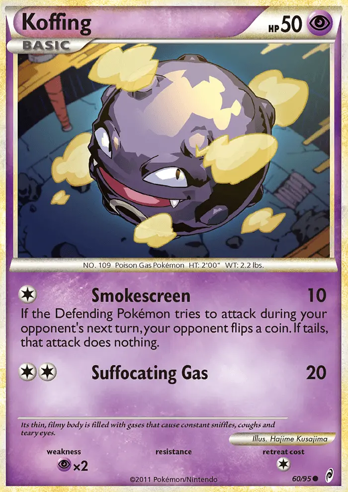 Koffing Common Pokemon card #60 from Call of Legends