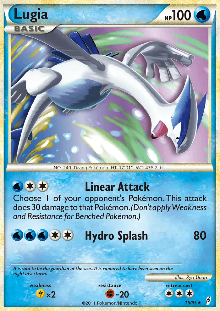 Lugia Rare Holo Pokemon card #15 from Call of Legends