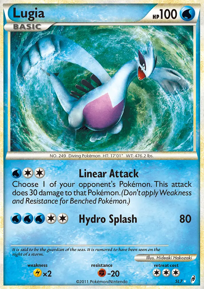 Lugia Rare Holo Pokemon card #SL7 from Call of Legends