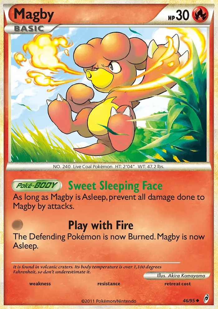 Magby Uncommon Pokemon card #46 from Call of Legends