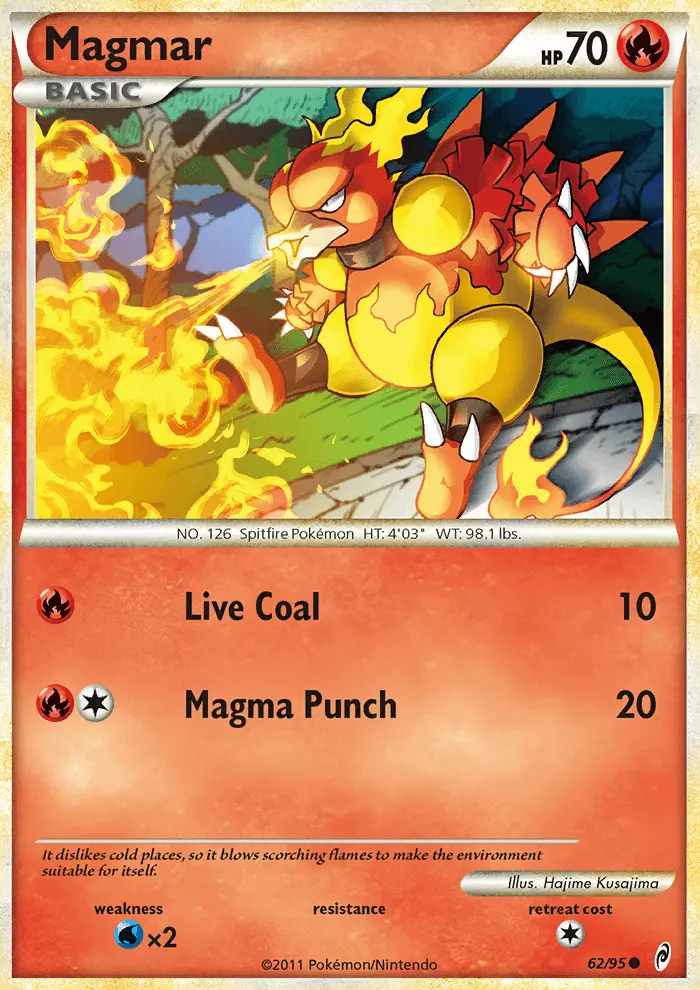 Magmar Common Pokemon card #62 from Call of Legends