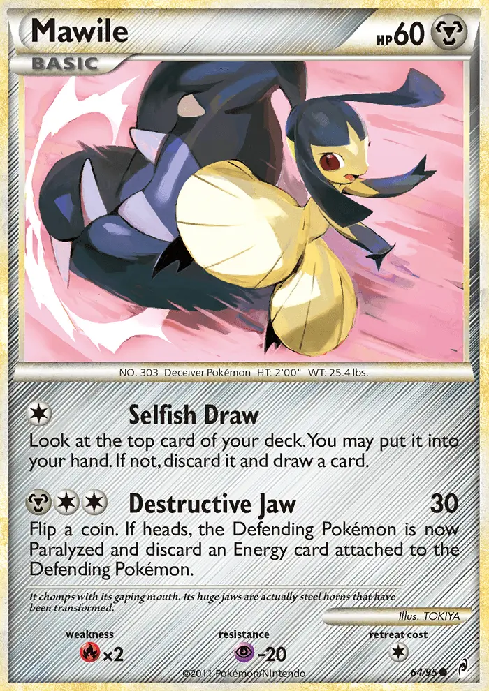 Mawile Common Pokemon card #64 from Call of Legends