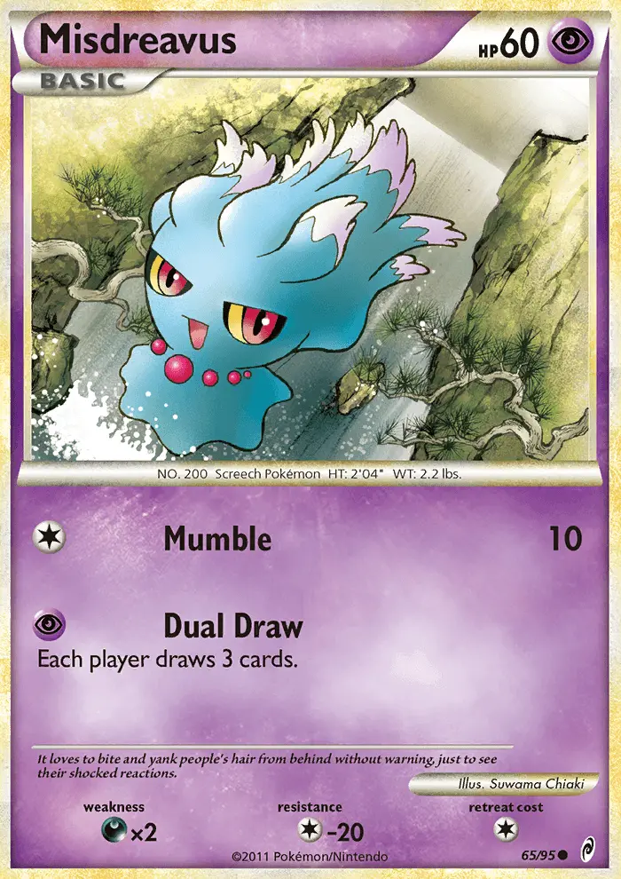 Misdreavus Common Pokemon card #65 from Call of Legends