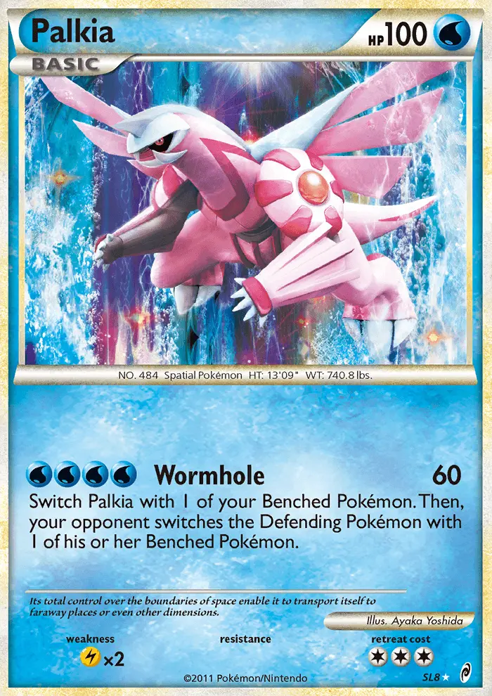 Palkia Rare Holo Pokemon card #SL8 from Call of Legends