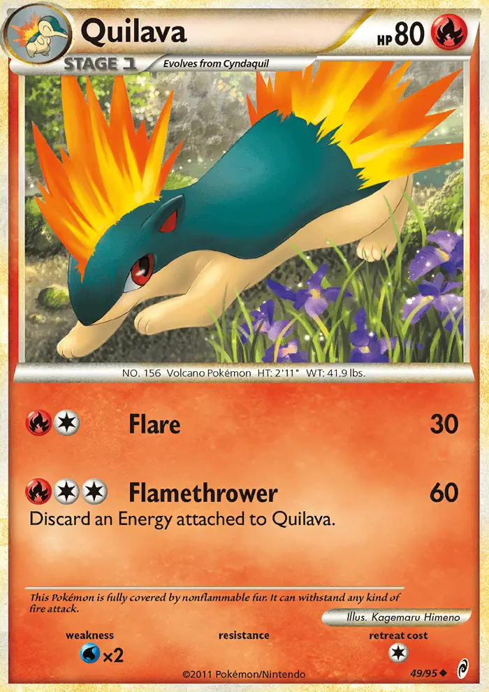 Quilava Uncommon Pokemon card #49 from Call of Legends