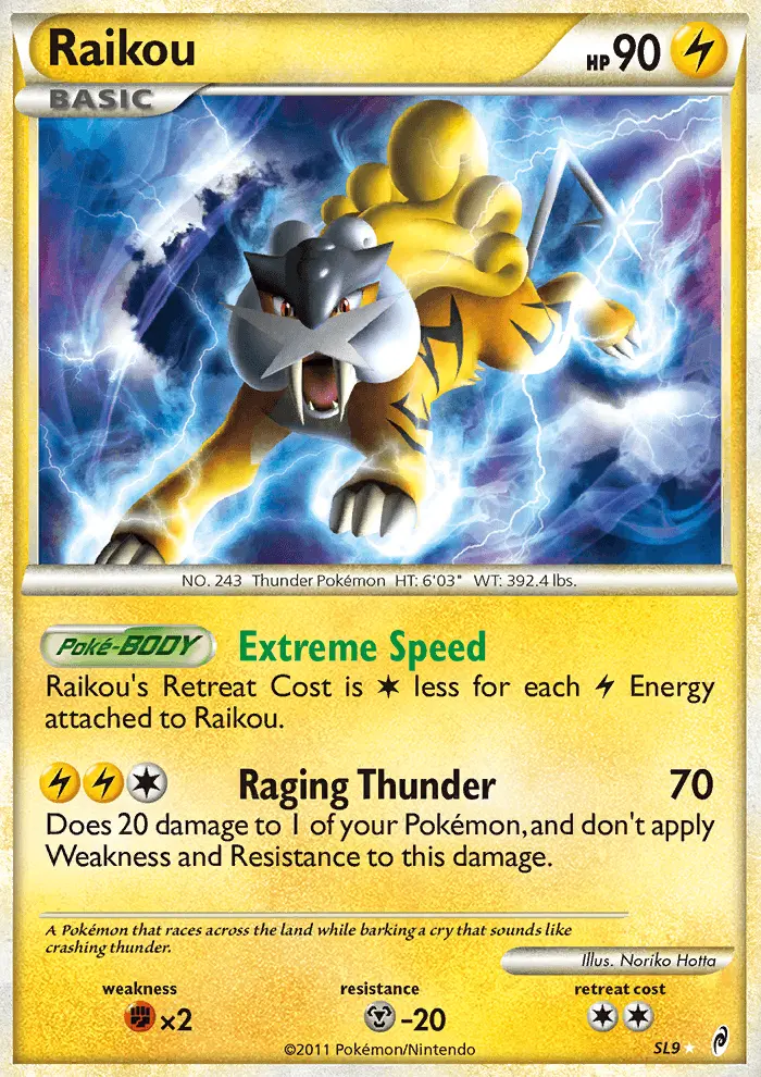 Raikou Rare Holo Pokemon card #SL9 from Call of Legends
