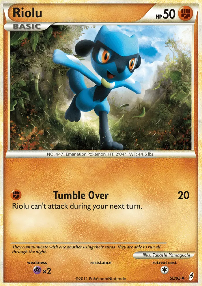 Riolu Uncommon Pokemon card #50 from Call of Legends