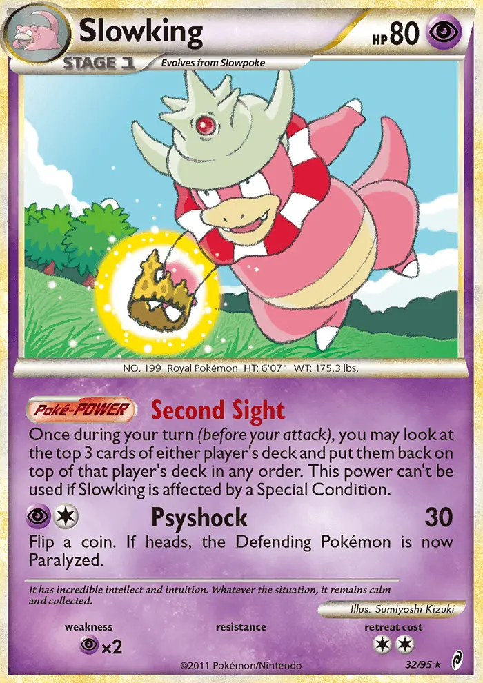 Slowking Rare Pokemon card #32 from Call of Legends
