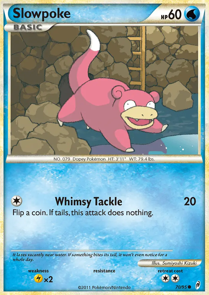 Slowpoke Common Pokemon card #70 from Call of Legends