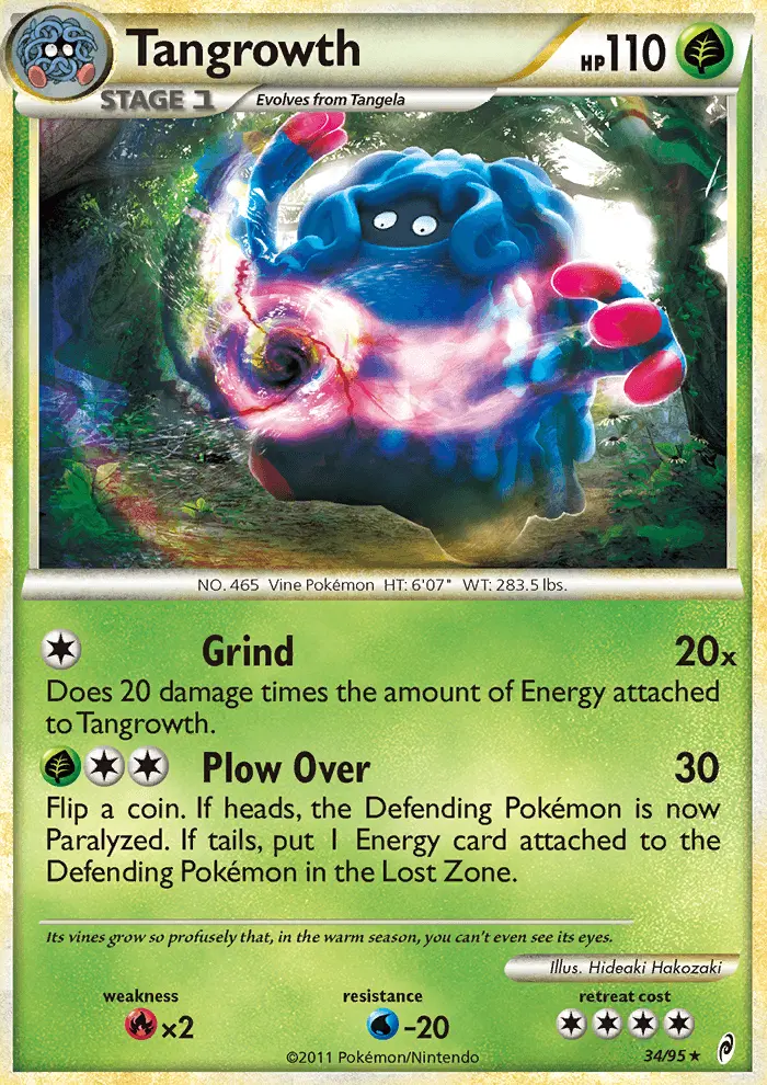 Tangrowth Rare Pokemon card #34 from Call of Legends