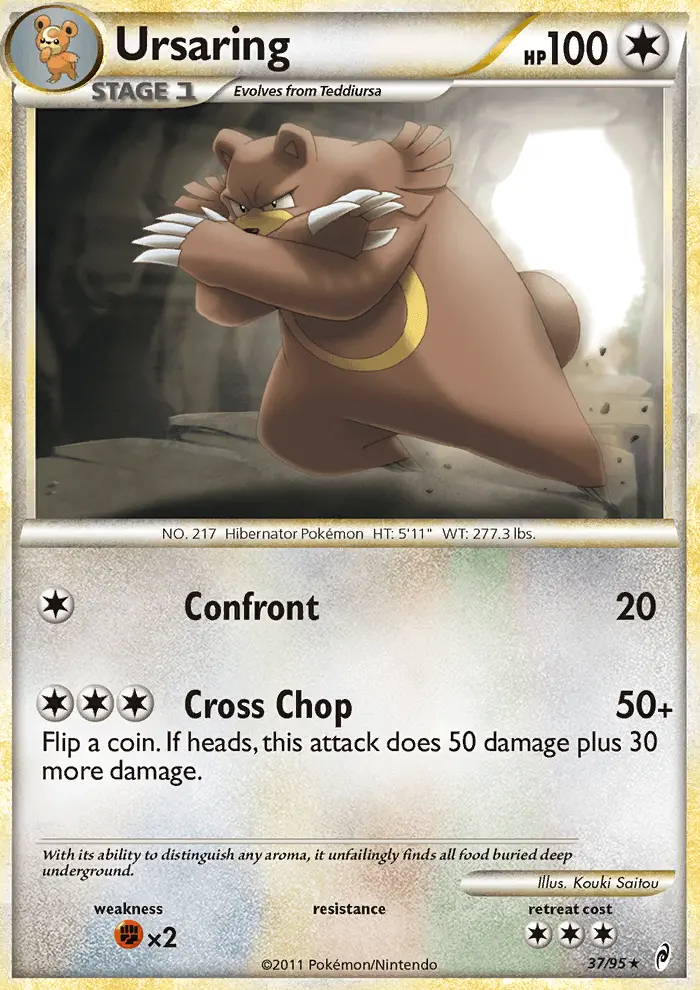 Ursaring Rare Pokemon card #37 from Call of Legends