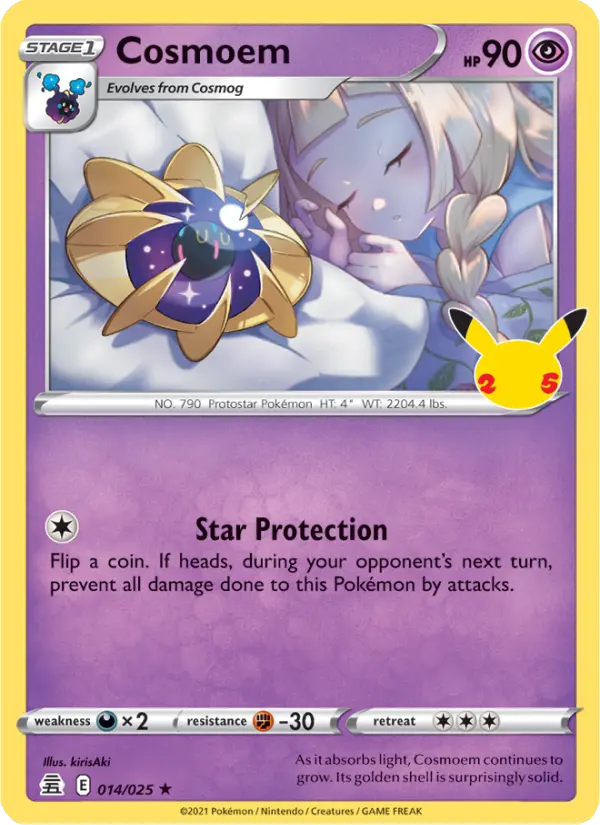 Cosmoem Rare Pokemon card #14 from Celebrations