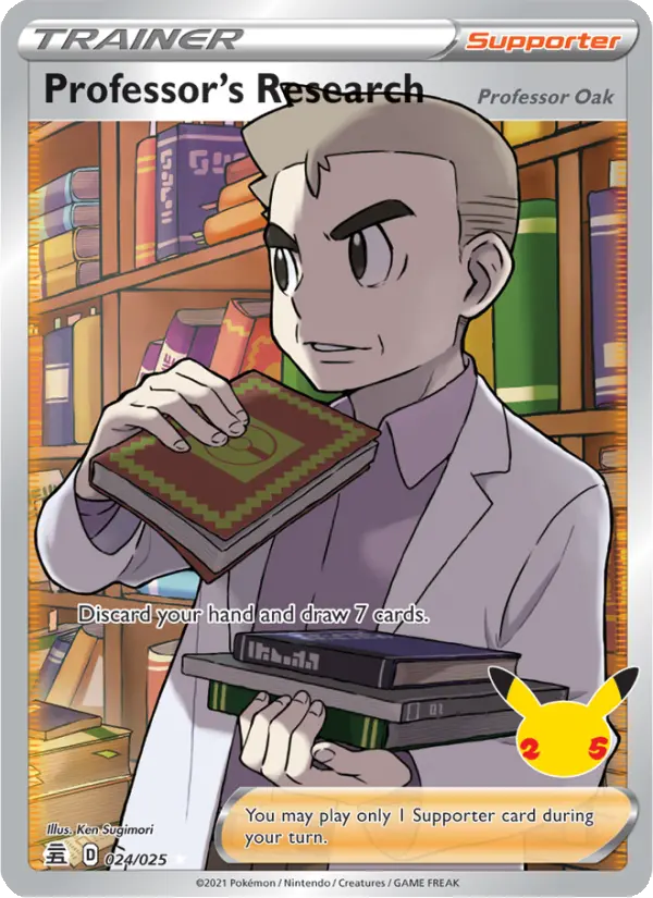 Professor's Research (Professor Oak) Ultra Rare Pokemon card #24 from Celebrations
