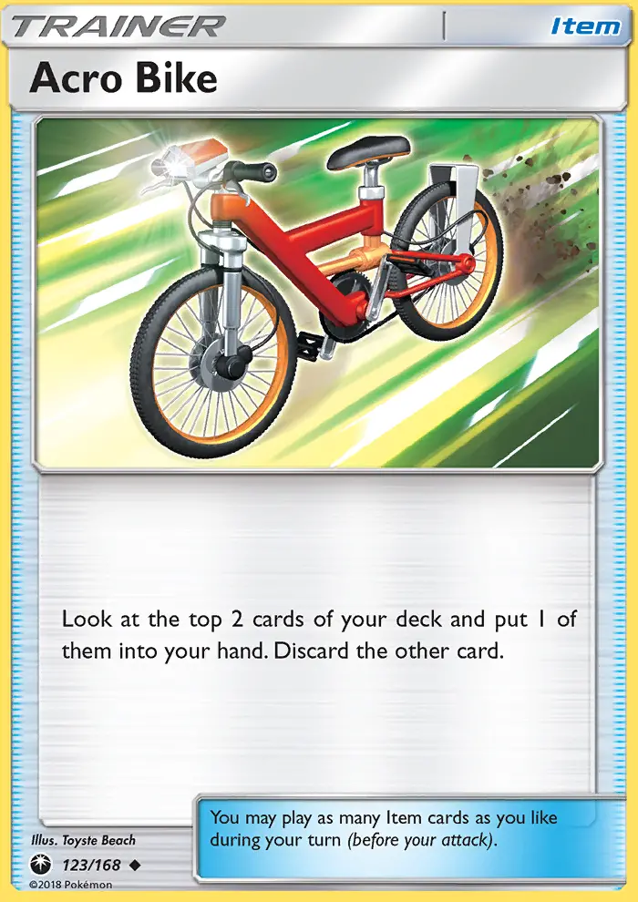 Acro Bike Uncommon Pokemon card #123 from Celestial Storm