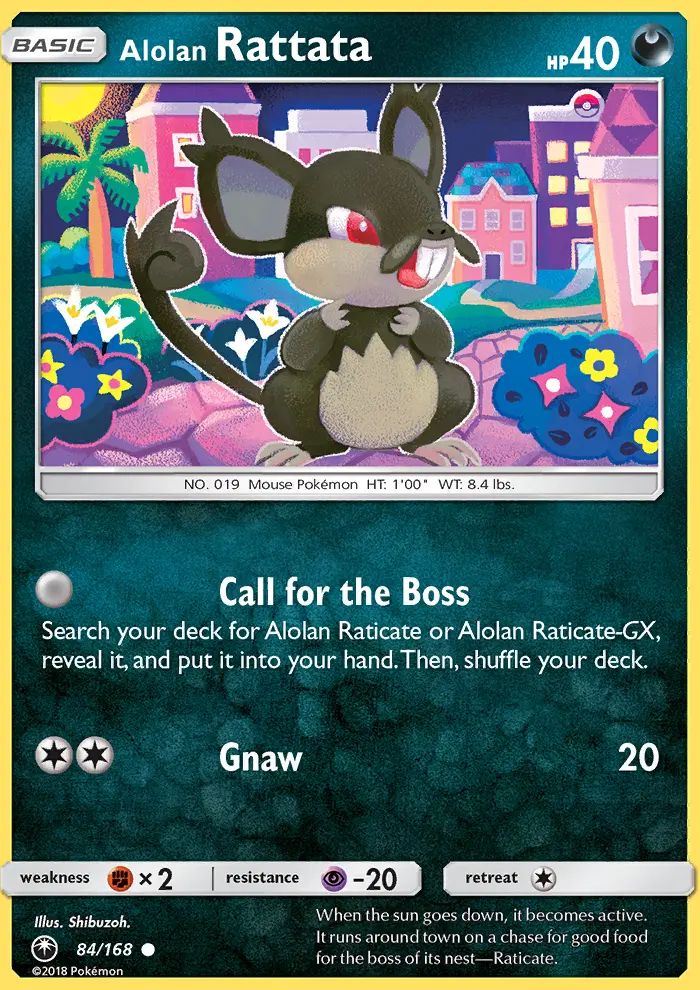 Alolan Rattata Common Pokemon card #84 from Celestial Storm