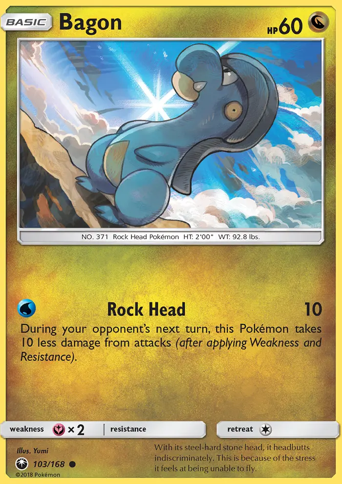 Bagon Common Pokemon card #103 from Celestial Storm