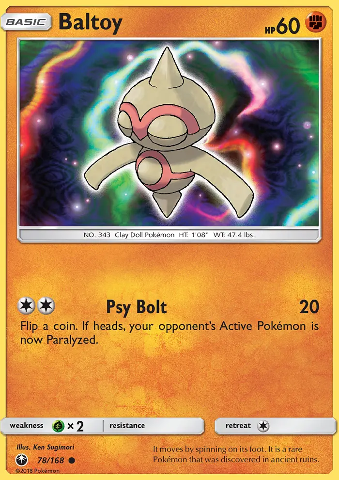 Baltoy Common Pokemon card #78 from Celestial Storm